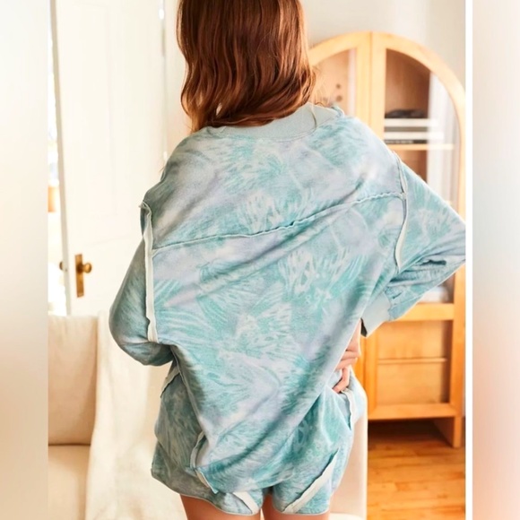 Urban Outfitters Out From Under Seamed Blue Pullover Sweatshirt - Picture 7 of 8